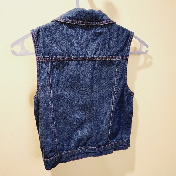 MICKEY & Co.  girls denim button Down sleeveless vest size 5 - Picture 7 of 10